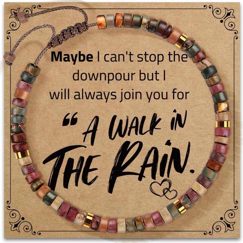 ZOKCC Inspirational Gifts Bracelets for Women: Christmas Day Gifts for Women Friends Sister Mom - Healing Natural Stone Beads Bracelets Thinking of you Get Well Soon Gift for Women - Image 1